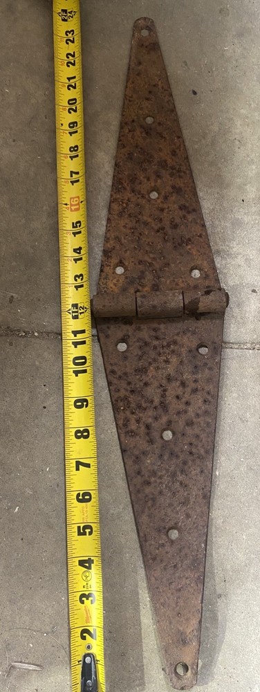 Antique Barn Door Hinges Pr Salvage Primitive Rustic Hardware