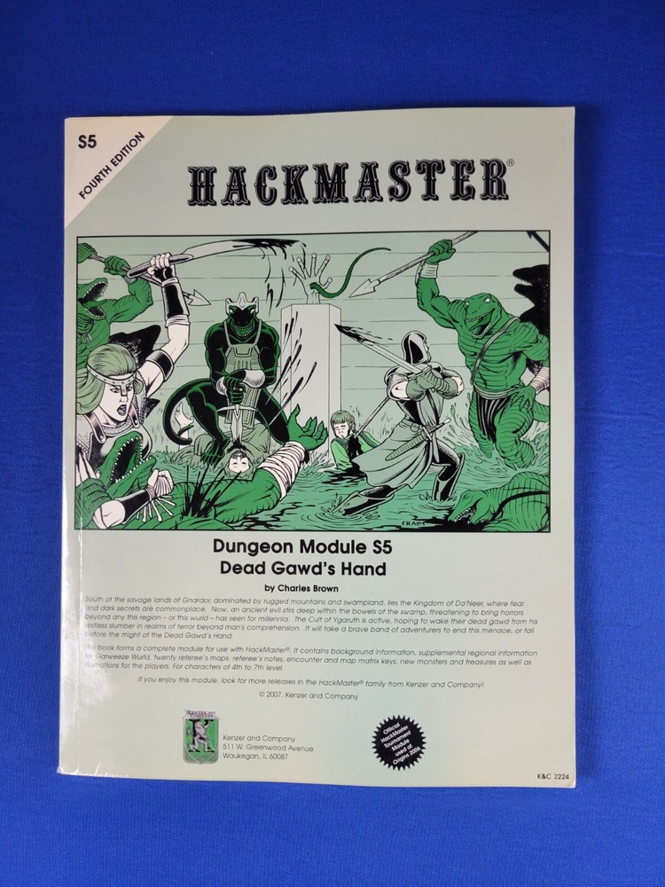Dead Gawd's Hand Adventure Module - Hackmaster S5