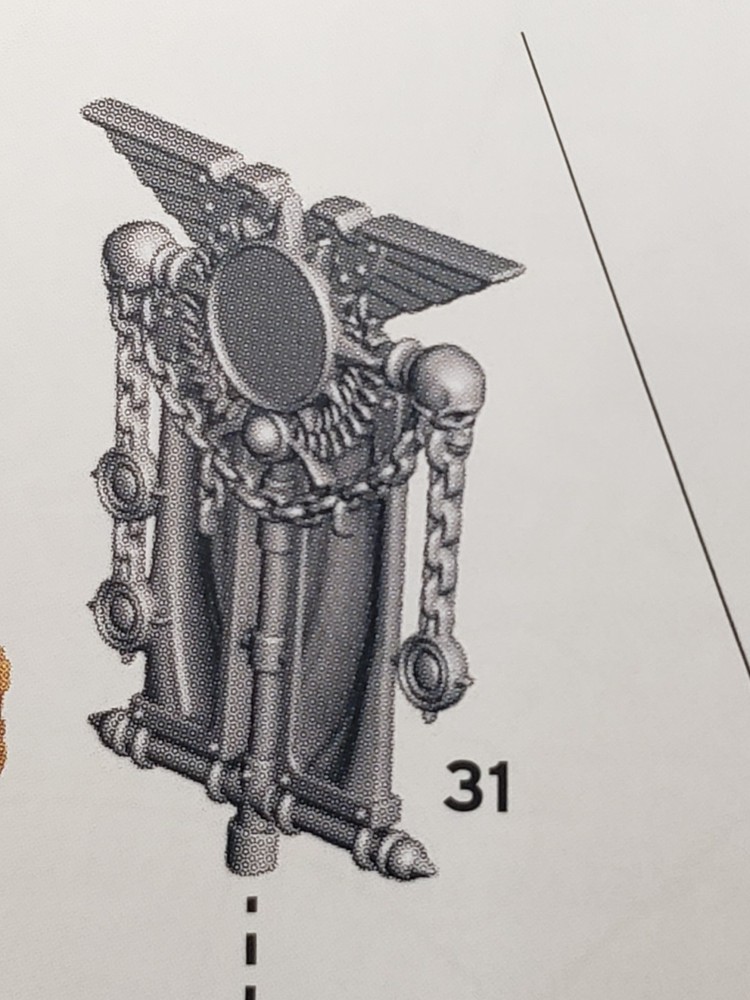 Warhammer 30k Space Marines Bits Centurion Mark II Mars Backpack w Banner #30