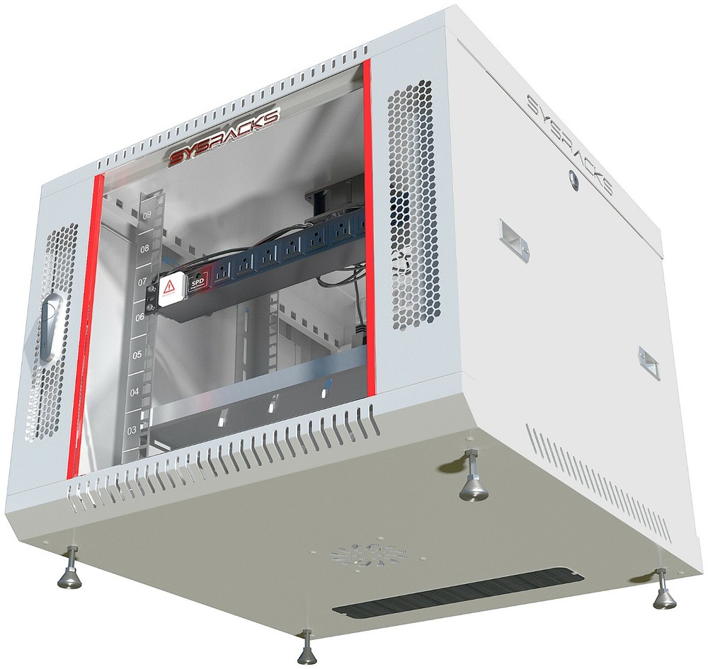 9U Wall Mount Server Rack Data Enclosure Network Cabinet GRAY IT 24" Depth