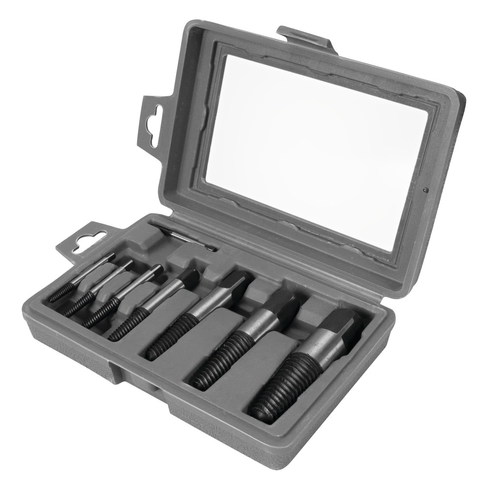 Performance Tool W2968 - 8-Piece Spiral Screw Extractor Set with Tapered