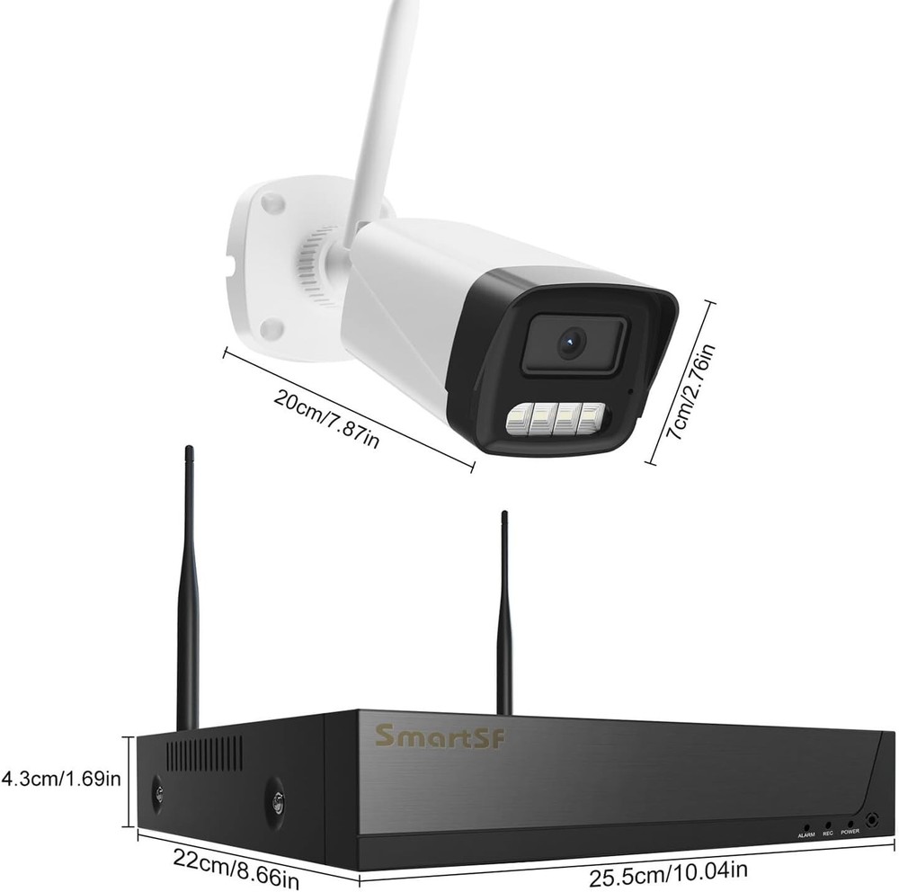 New - Apone Wireless Security Camera Systems, 6CH WiFi Security Camera System
