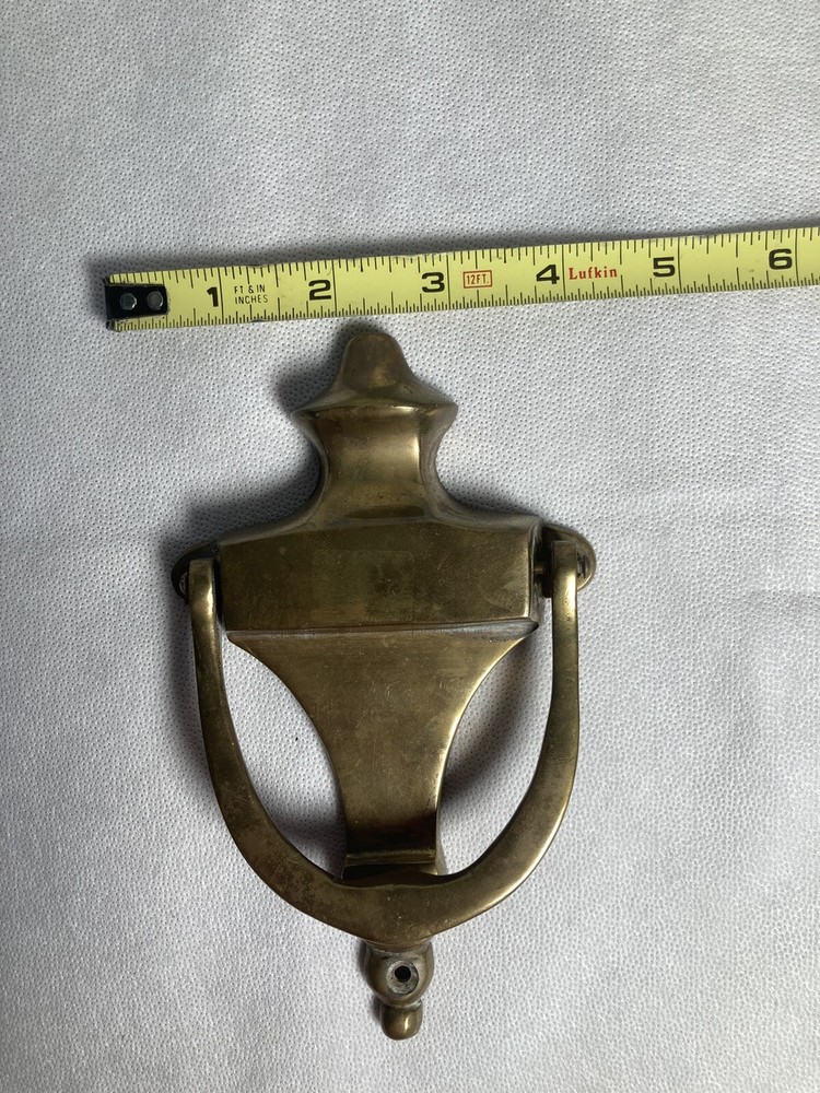 Vintage Heavy Solid Brass Door Knocker Classic Design 7” X 4”