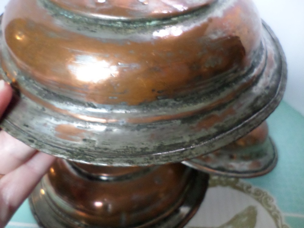 Set of 3 Strainers Colander Copper Wall Hanging with Loop Very Rustic