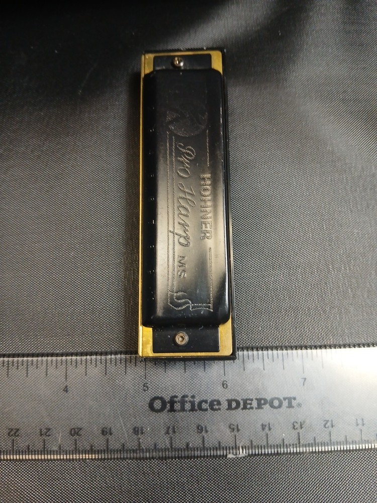 Hohner Pro Harp MS Bb Harmonica Germany 10 Hole Diatonic Black