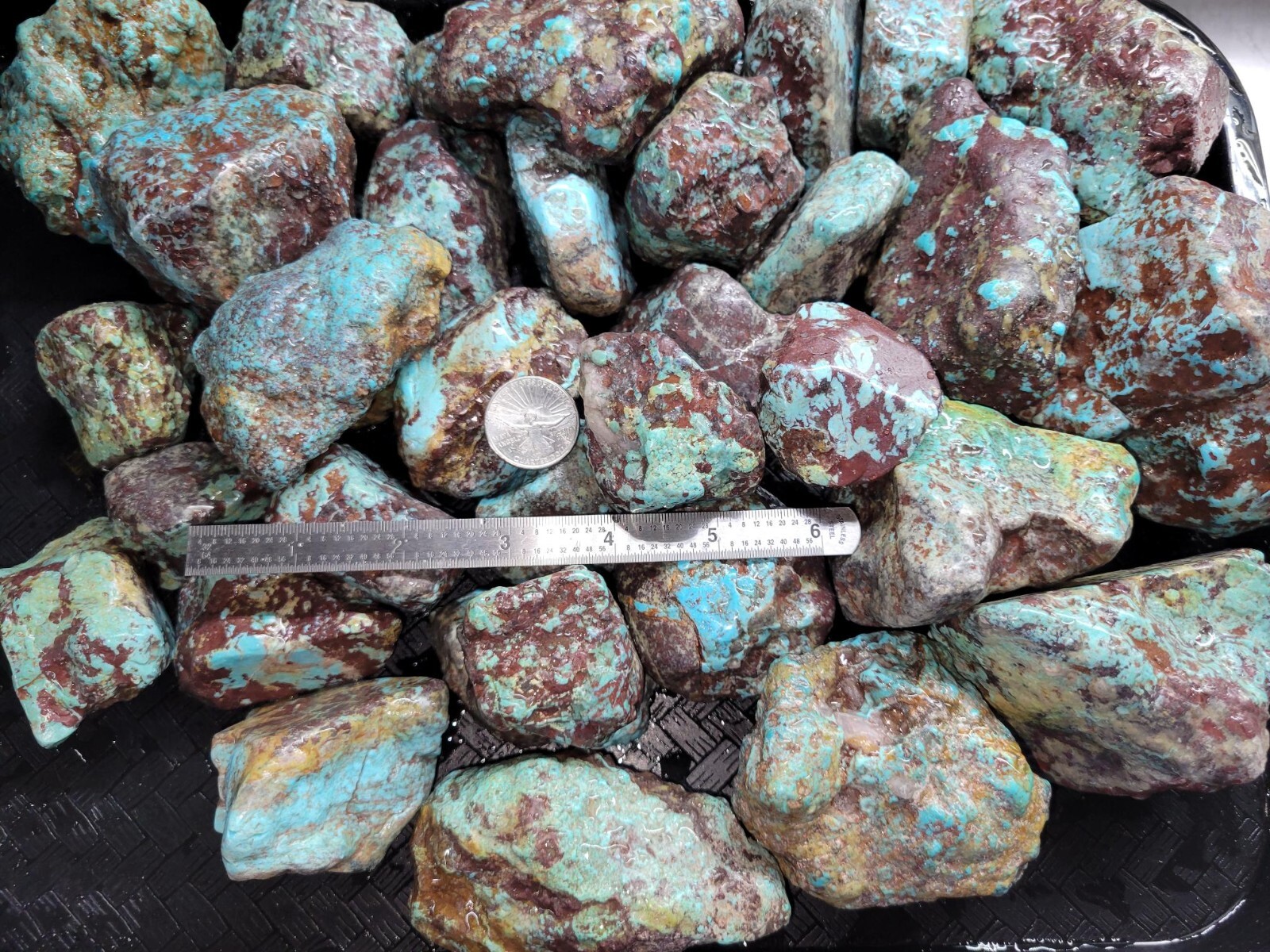 RARE Large Natural Bisbee Arizona Turquoise Rough Nuggets Half Pound