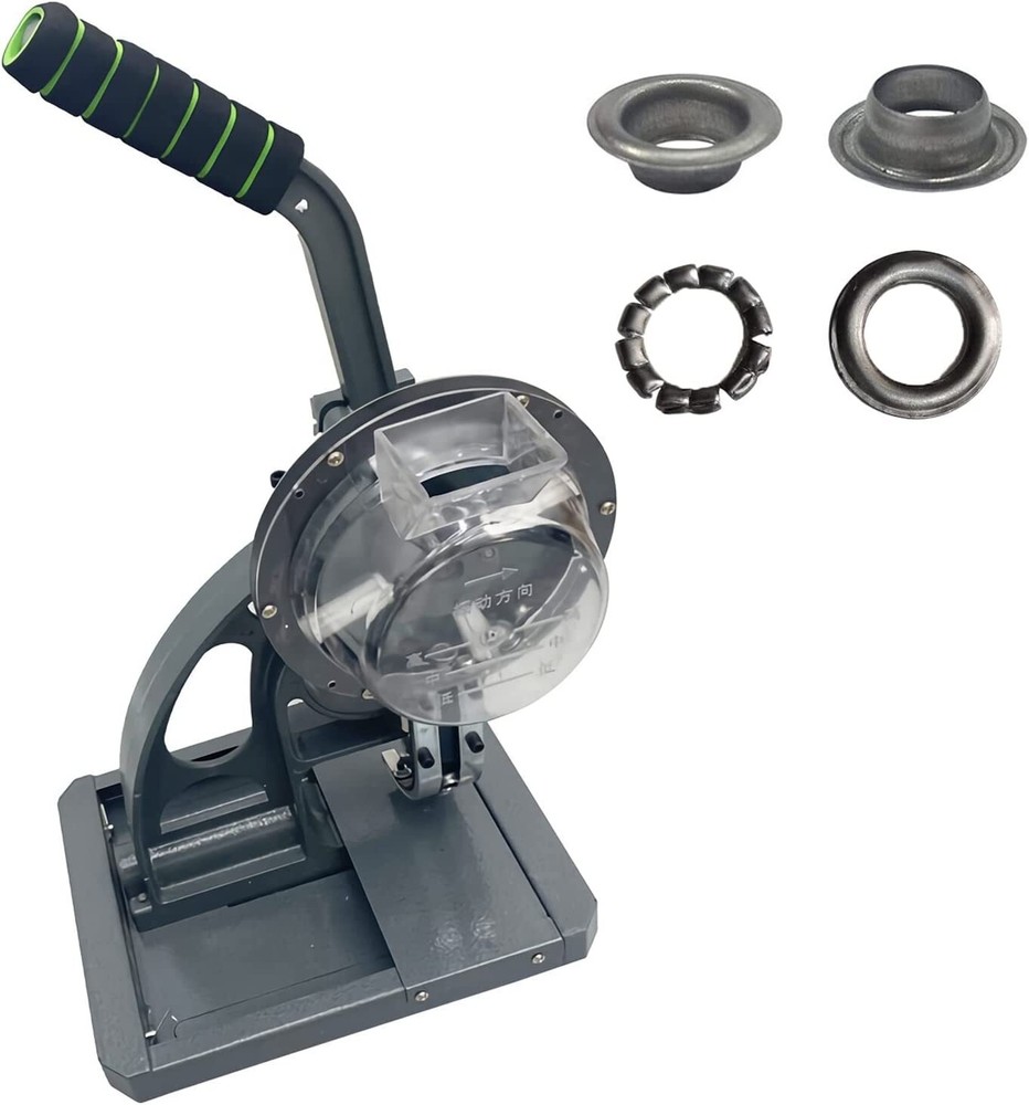 Hand Press Grommet Machine 10mm Manual Button Maker Machine with 3600 Buttonhole