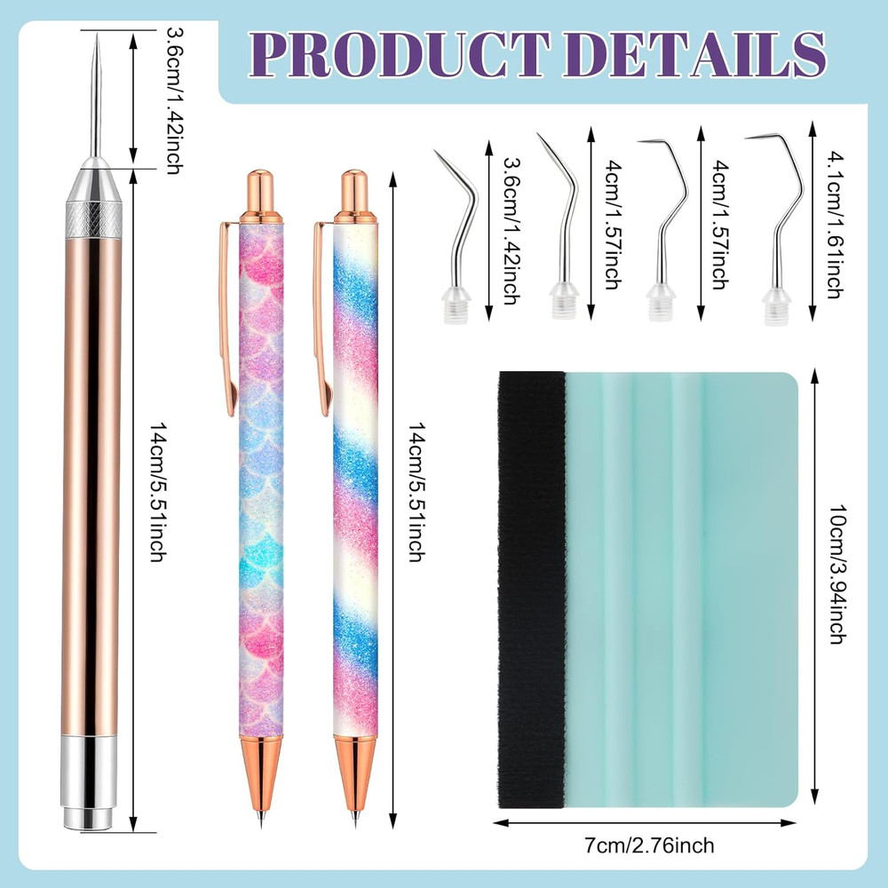 10 Pcs Weeding Tools for Vinyl Kit Includes 1 LED Weeding Tools with Light for V