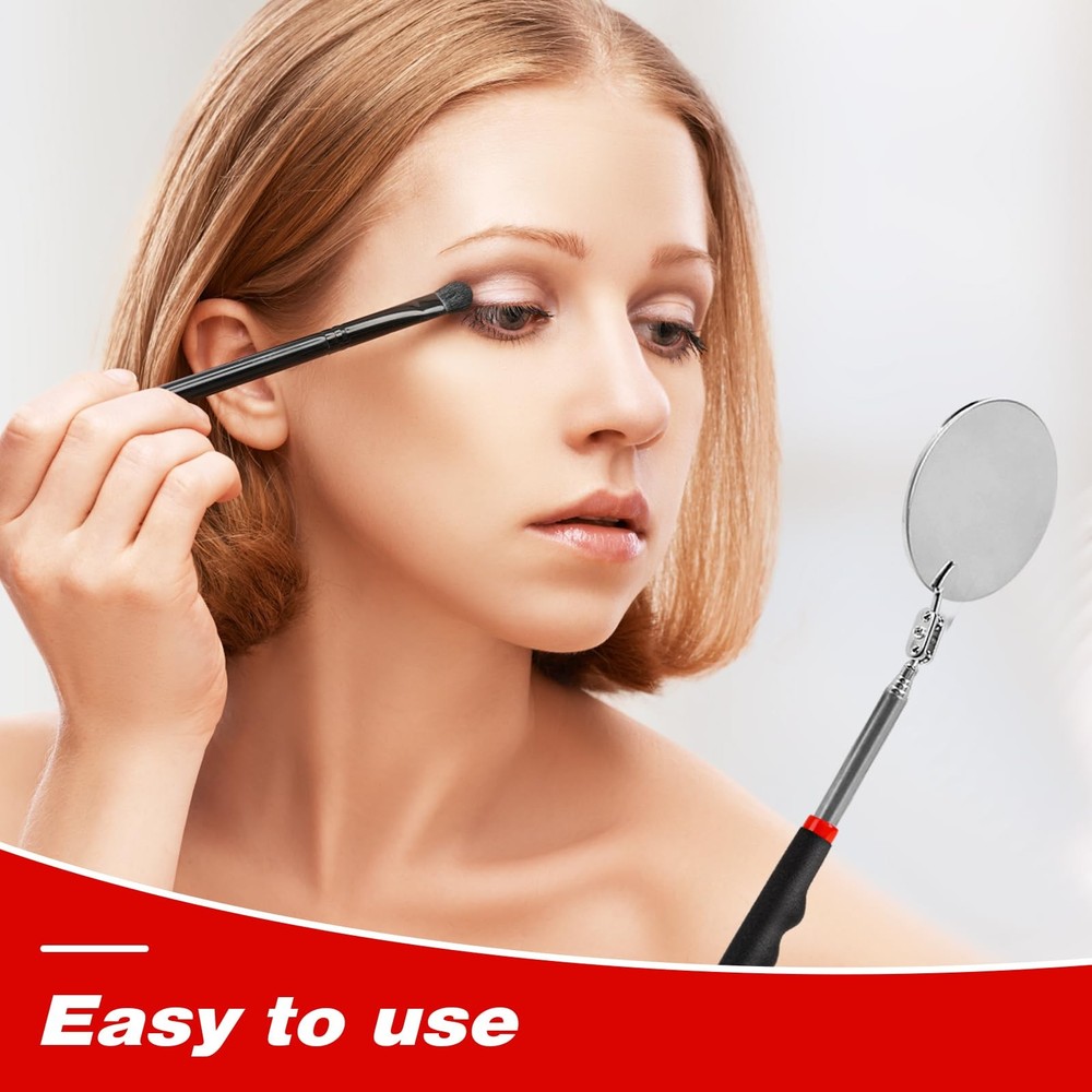 3 Pack Telescoping Inspection Mirror Extendable Mechanic Mirror Round Mirror Ins