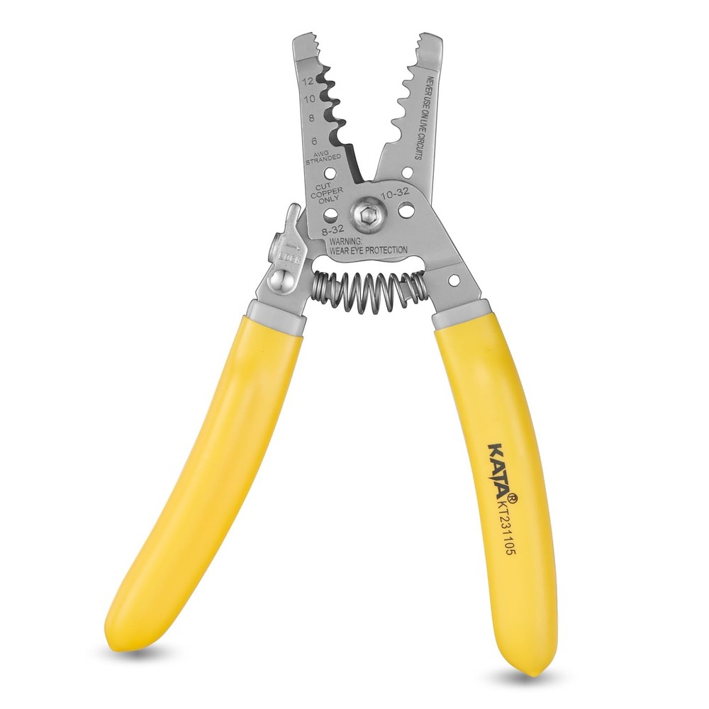 KATA 7 Inch Wire Stripper, Cutter, Stripping/Cutting Tool for Yellow