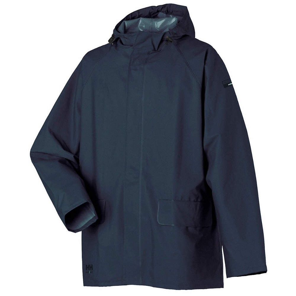 HELLY HANSEN Rain Jacket,PVC/Polyester,Navy,4XL 21XZ08