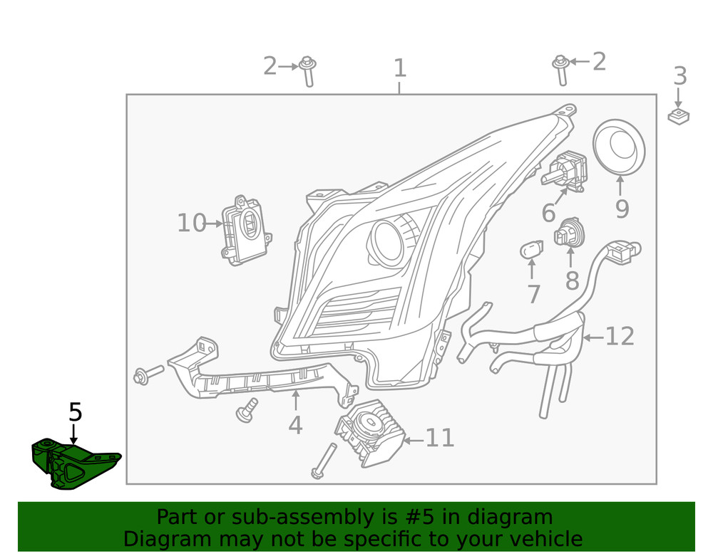 Genuine GM Driver Side Headlamp Bracket 22937943