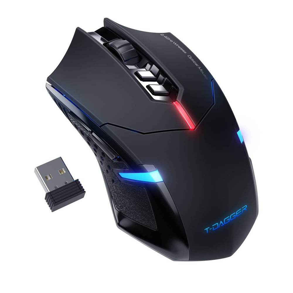 T-DAGGER Wireless Gaming Mouse- USB Cordless PC Accessories Computer Mice wit...