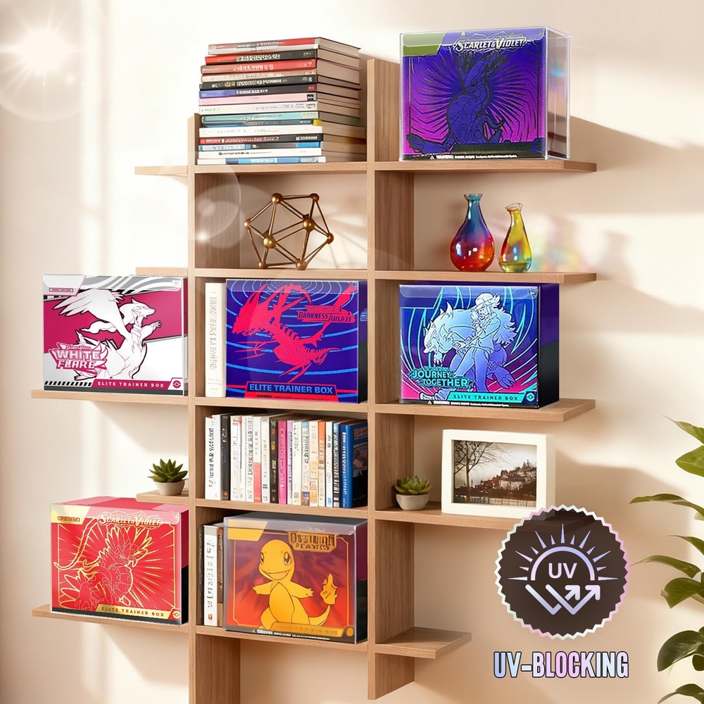 【99% UVBlocking】 PKMN ETB Protector Case, Elite Trainer Box Protector, ETB Bo...