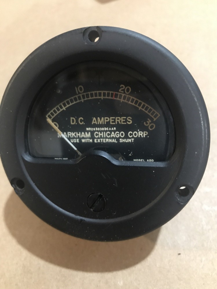 NOS Markham Chicago DC Amperes Meter 0-30 #S