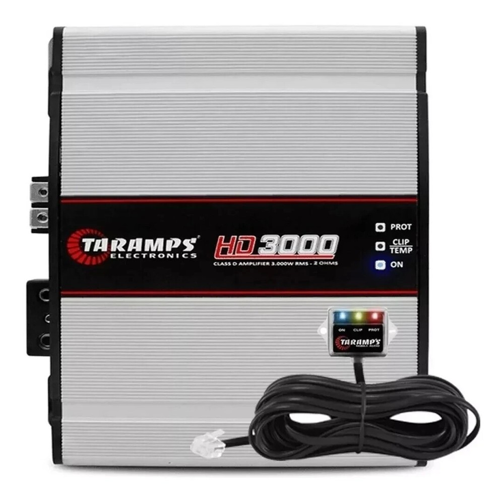 TARAMPS HD 3000 - 2ohm + TS 400x4 - 2ohm + Control TLC 3000 - Eletronics Car.