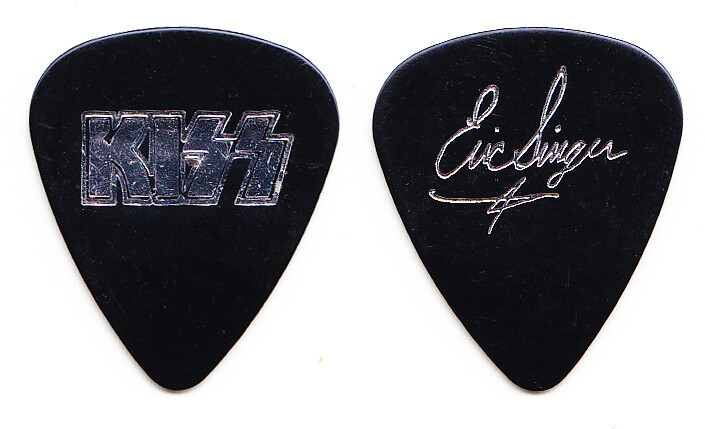 KISS Eric Singer Signature Black/Silver Guitar Pick - 2004 Rock The Nation Tour