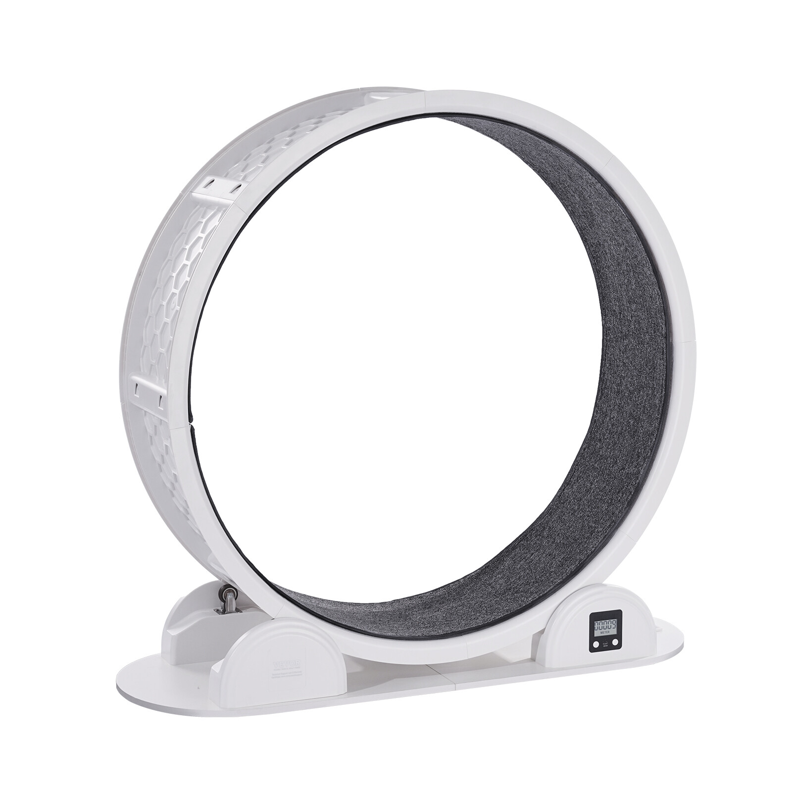 Cat Exercise Wheel with Pedometer 40.8" Cat Treadmill for Pet Health White