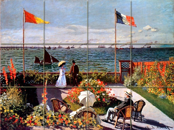 Monet Seaside Mural Ceramic Backsplash Bath Tile #124