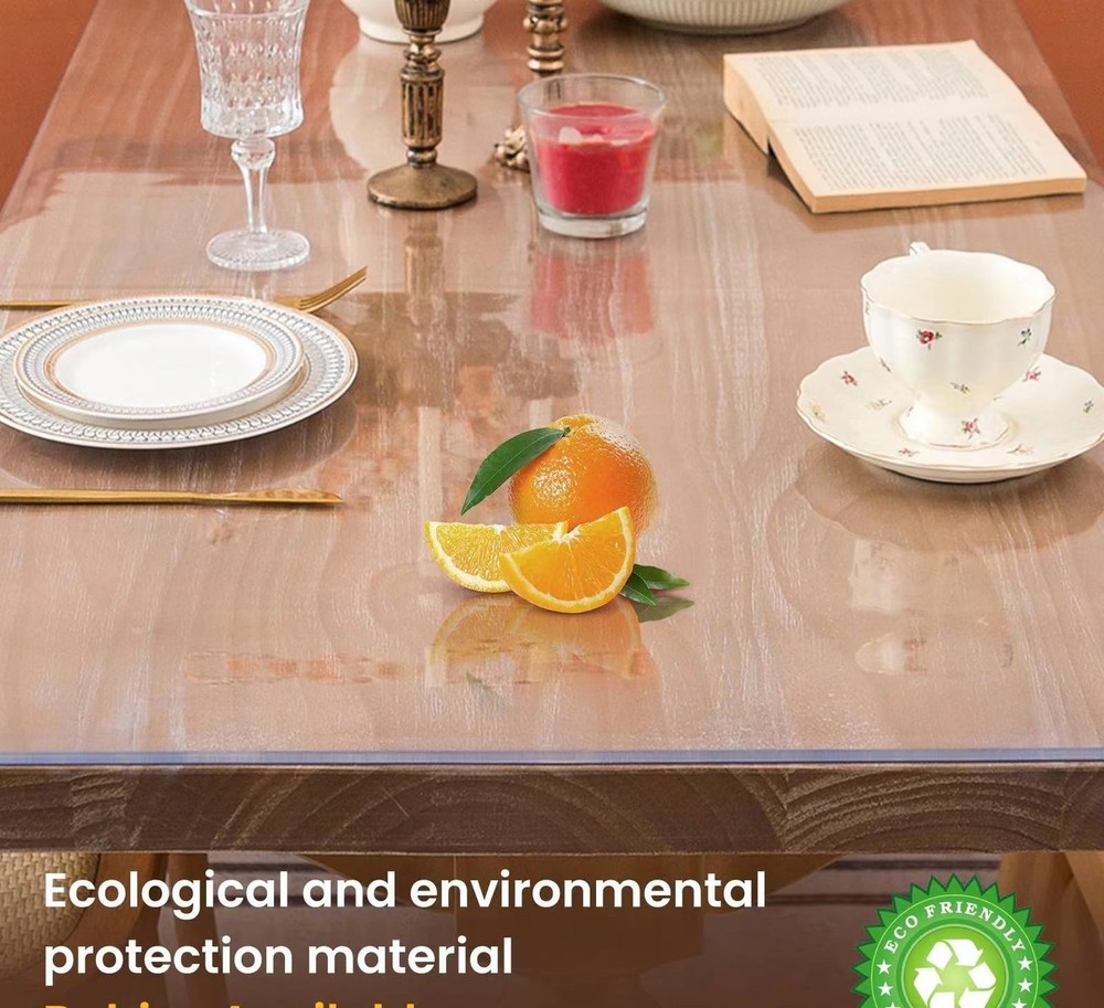 Clear Table Cover Protector, 42 x 96 Inch Table Protector for Dining Room Tab...