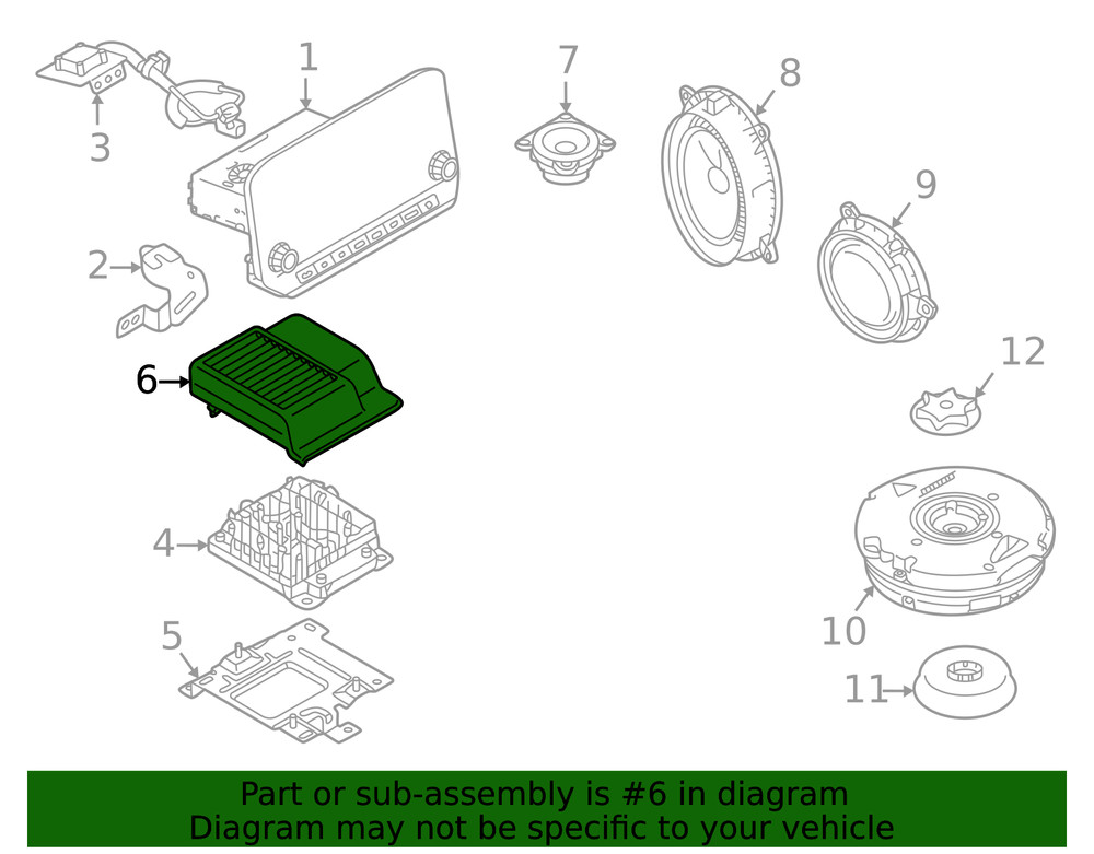 Genuine Mitsubishi Amplifier Cover 8701A851