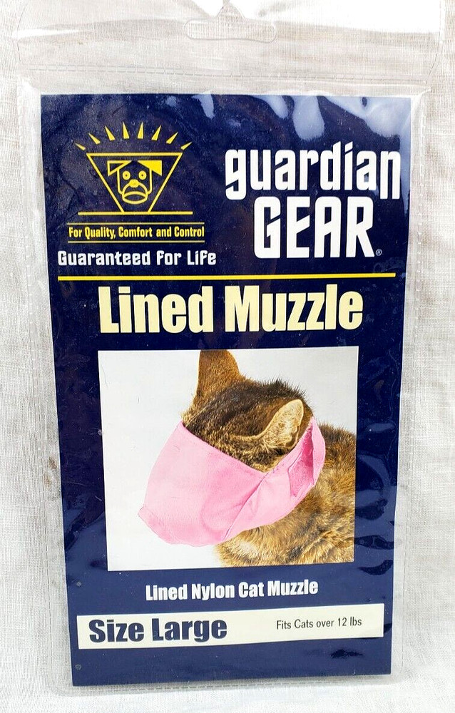 Guardian Gear Comfort No Bite Lined EZ Fit Adjustable Cat Muzzle Size Large
