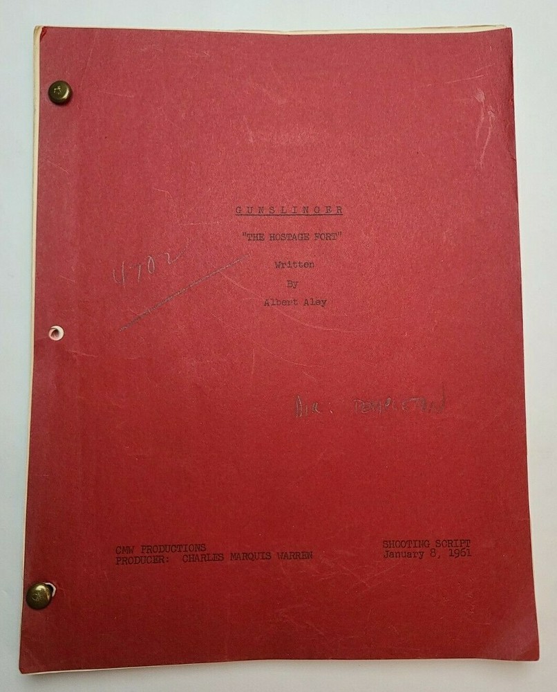 GUNSLINGER / Albert Aley 1961 TV Script, Tony Young "The Hostage Fort"