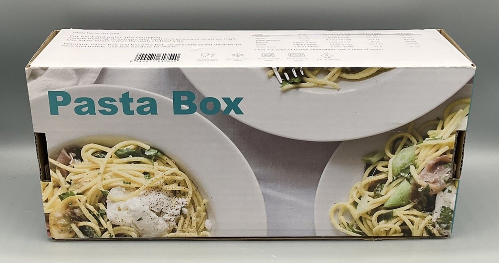 Turquoise Microwave Pasta Spaghetti Cooker/Steamer in Box