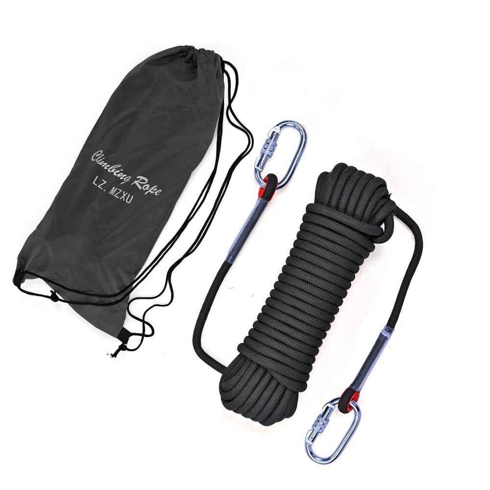Climbing Rope, Rappelling Rope Black 100FT