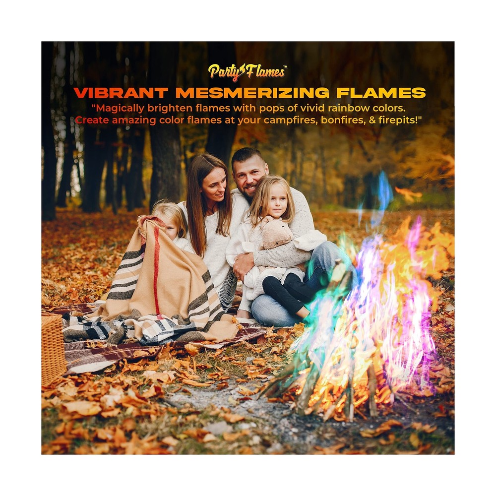 Magic Campfire Fire Color Changing Packets for Fire Pit (4 Pack) Outdoor Fire...