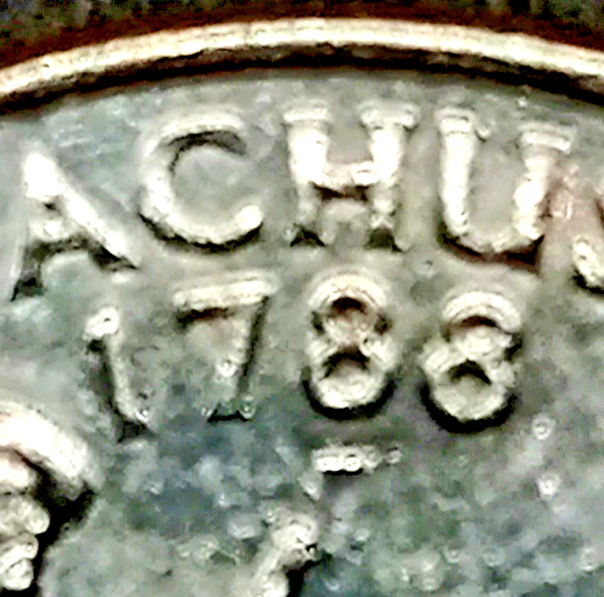 2000 D Massachusetts State Quarter with striking errors, Doubling on Letters.