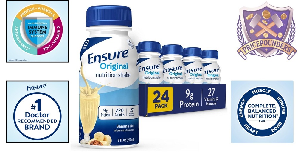 Banana Nut Meal Replacement Shake - 24 Pack for Nutritional Balance