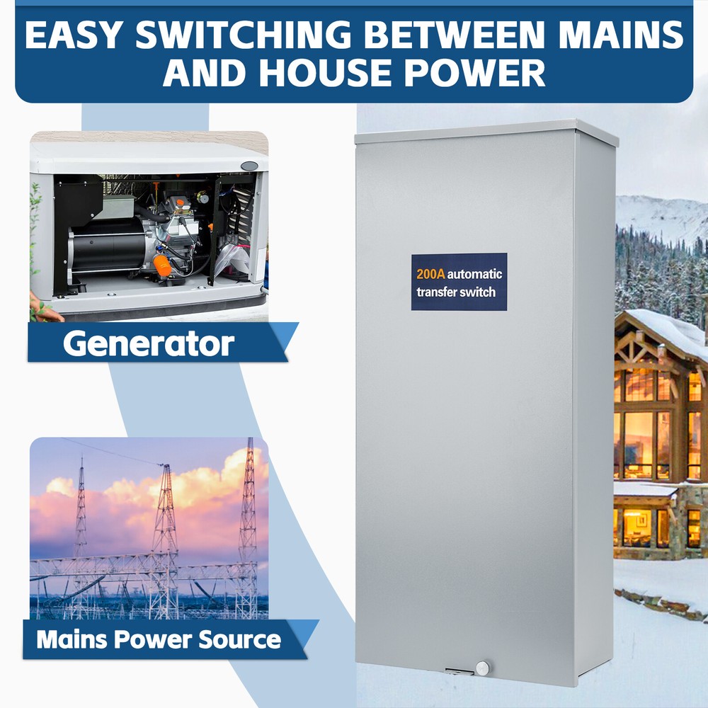 200 Amp Automatic Transfer Switch w/Power Management for Generac RXSW200A3