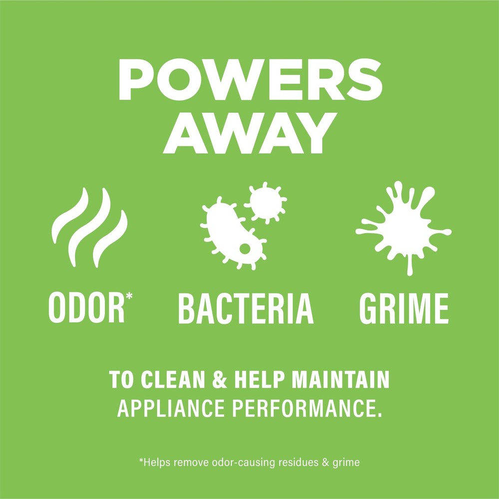 Affresh Washing Machine Cleaner Helps Power Away Odor Causing Bacteria & Grime
