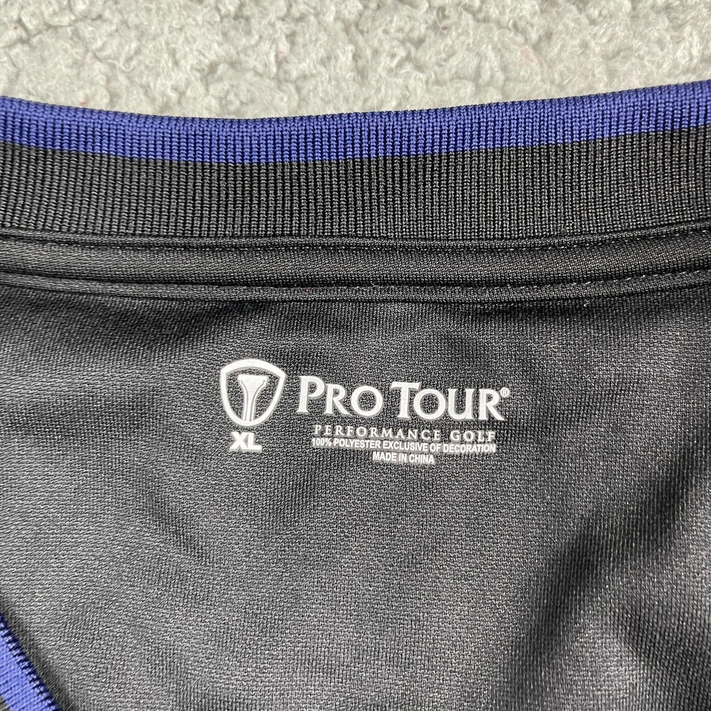 Pro Tour Black V-Neck Pullover Sweater Golf Jacket XL Performance