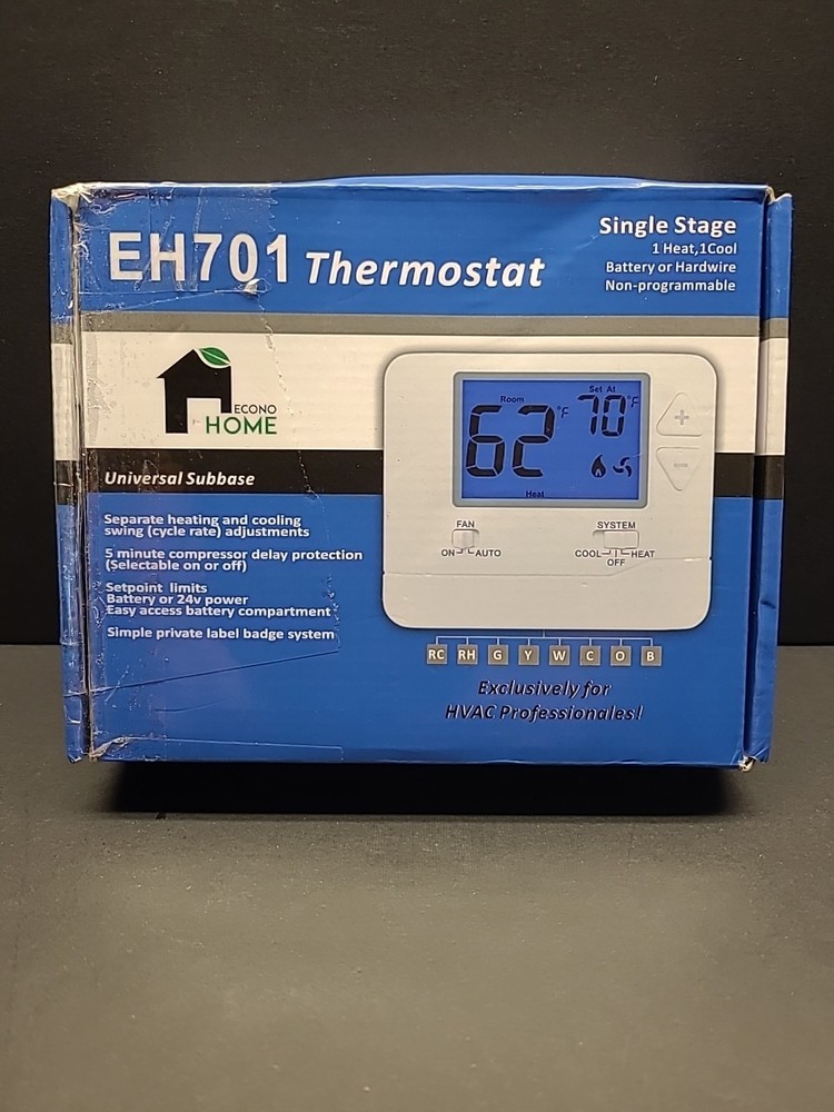 Non-Programmable Thermostat for Conventional Single-Stage Systems - 1 Heat/Cool