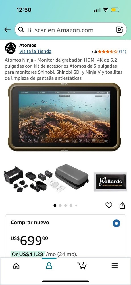 Atomos Ninja V case combo + H.265 + 2TB SSD