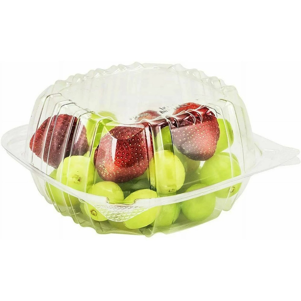 Dart C57PST1 ClearSeal 6″ Square Plastic Hinged Container 500/Case OPS