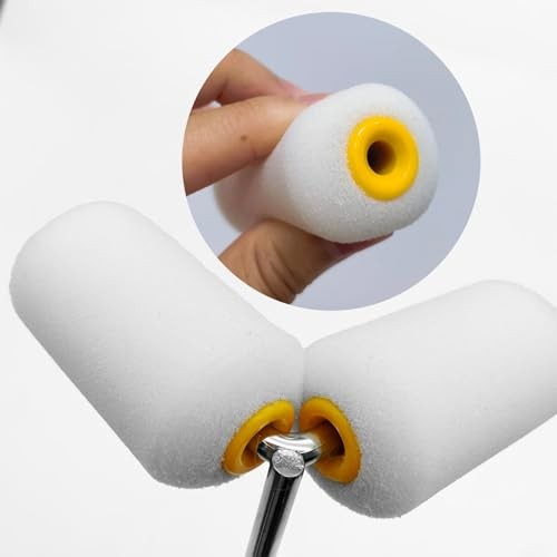 Corner Paint Rollers Kit, 6 Pack Foam Roller White, Foam Corner Paint Roller