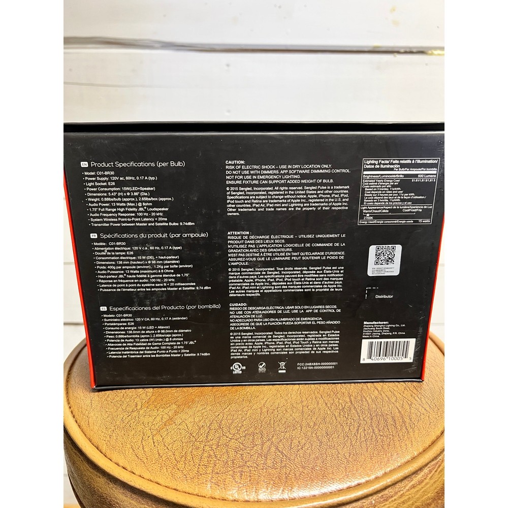 Sengled Pulse LED + Wireless Speaker, 55W Equivalent, Open Box