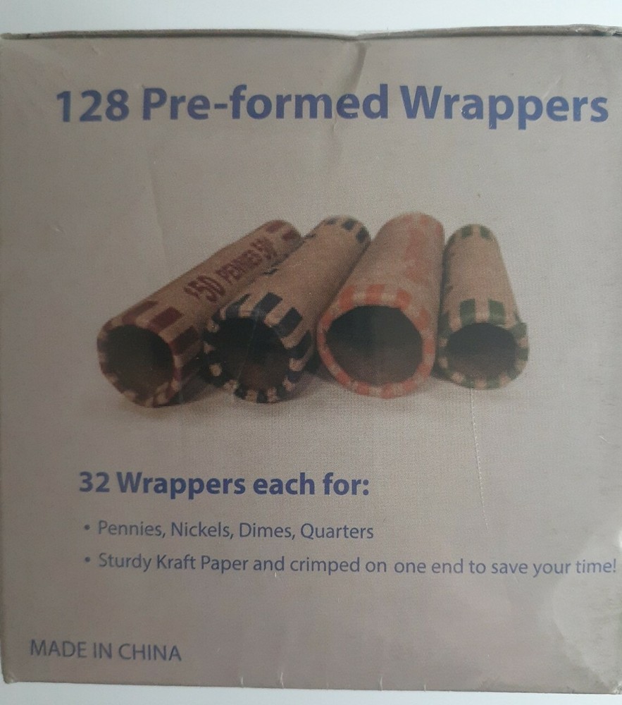 128 Pre-formed Coin Wrappers