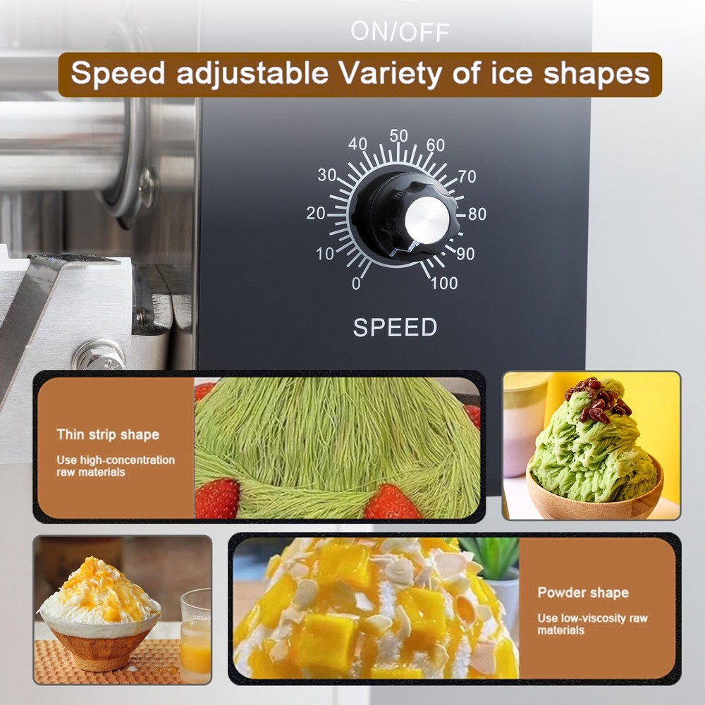 90% New Automatic 176lbs/day Snowflake Ice Machine Shaved Ice Machine