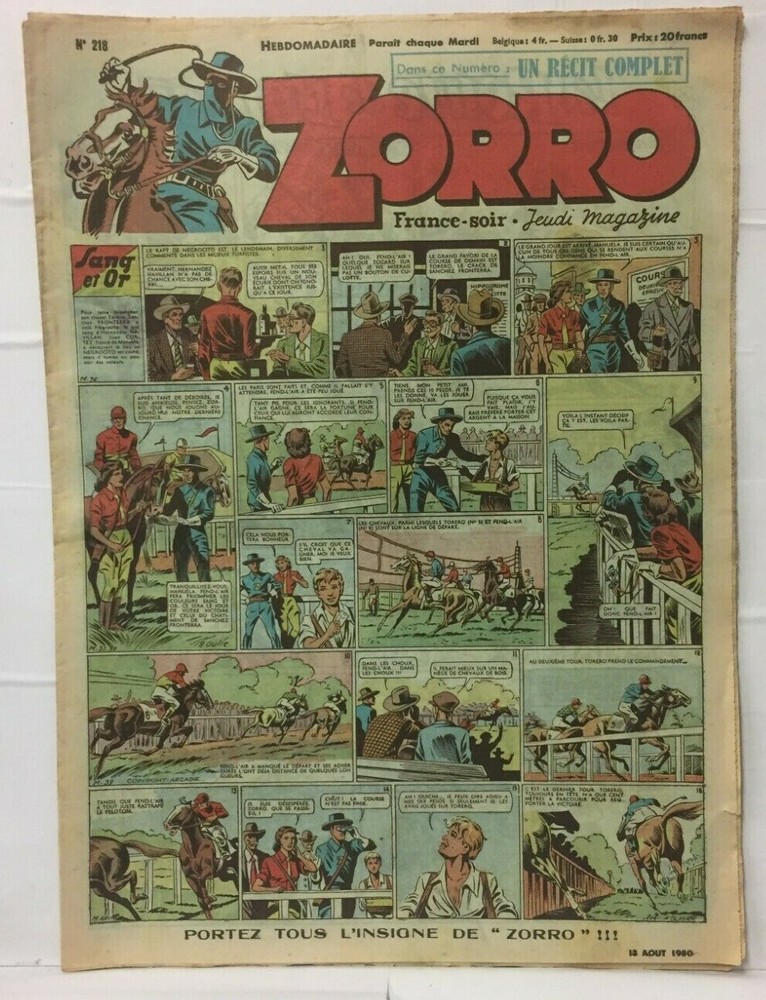 ZORRO - August 13 1950 - No. 218