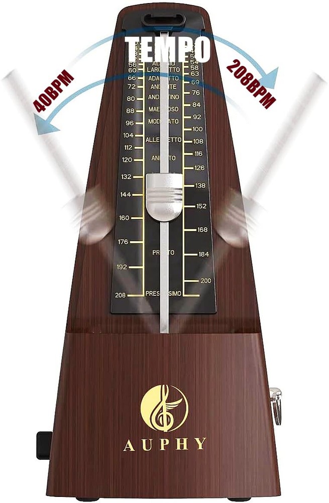 Mechanical Metronome with Accent Bell, Classic Shape, Accurate Beat, Multiple...