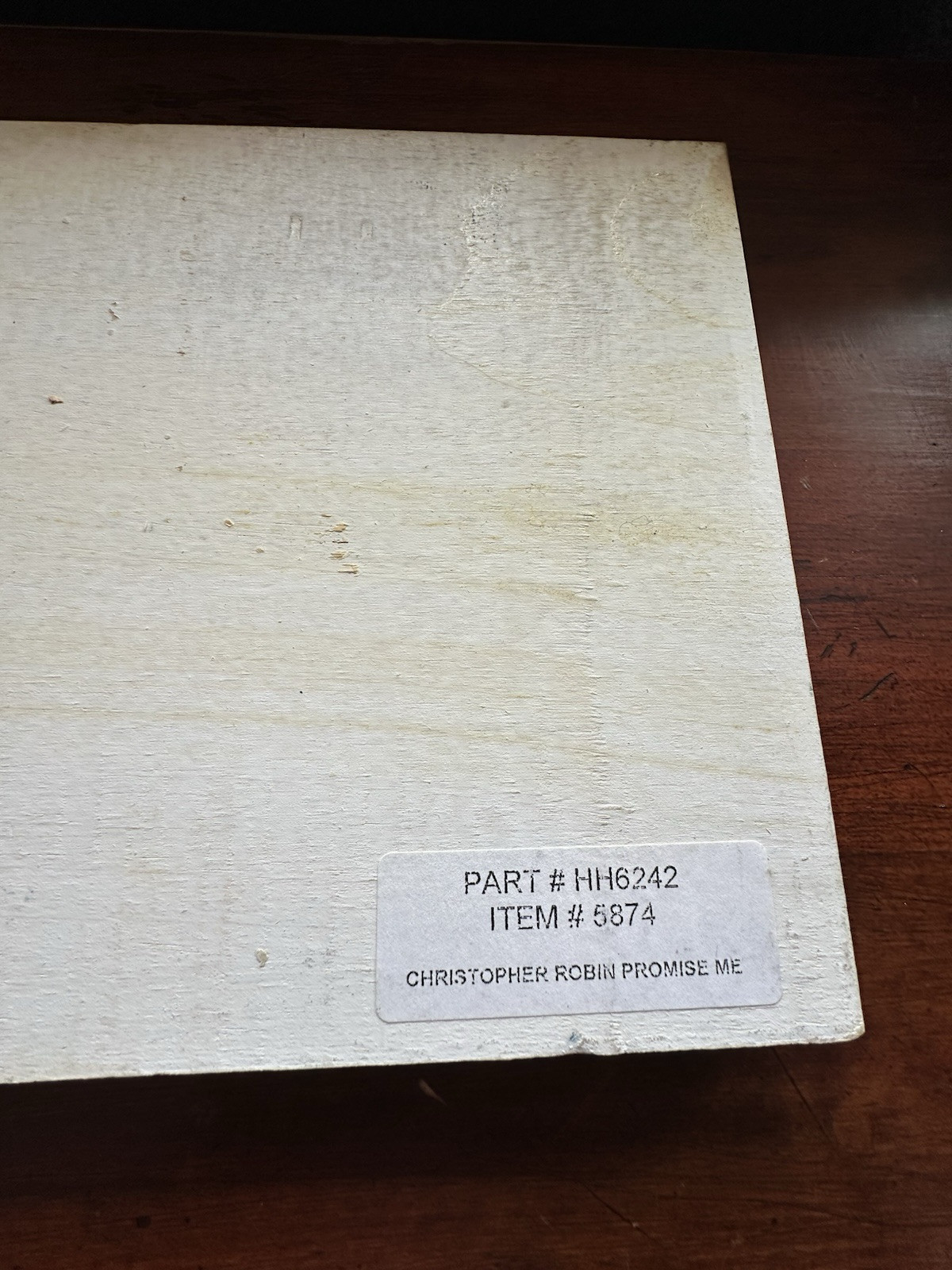 Winnie the Pooh Christopher Robin Promise Me Wooden Plaque Distressed Wall Decor