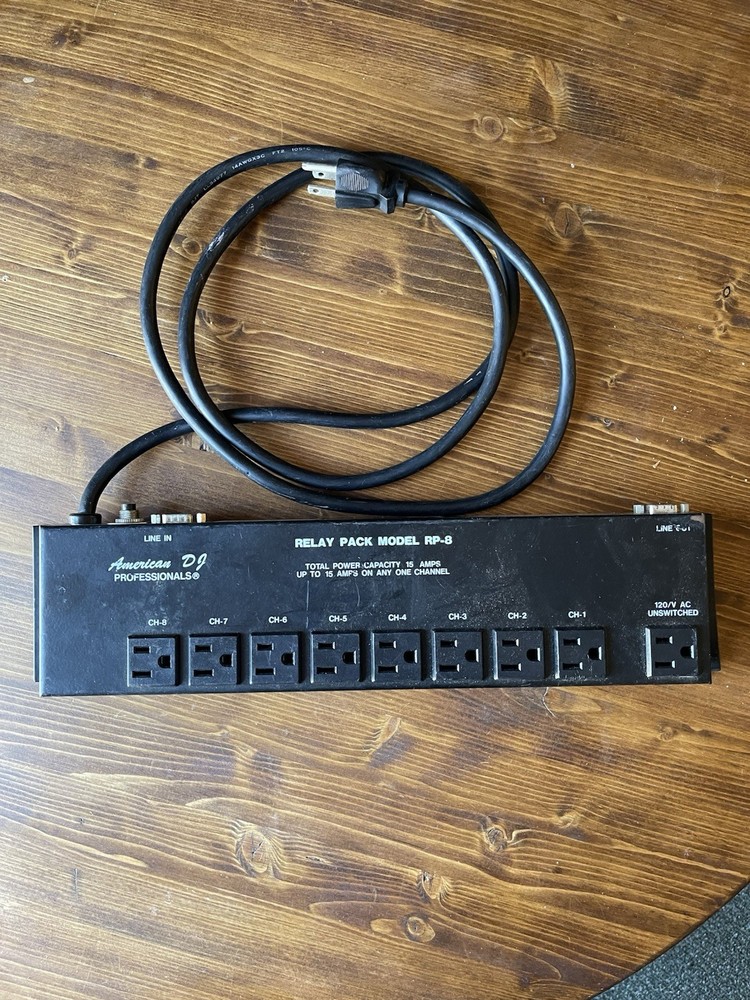 American DJ RP-8 8-Channel Wired Relay Pack Stage Lighting Controller