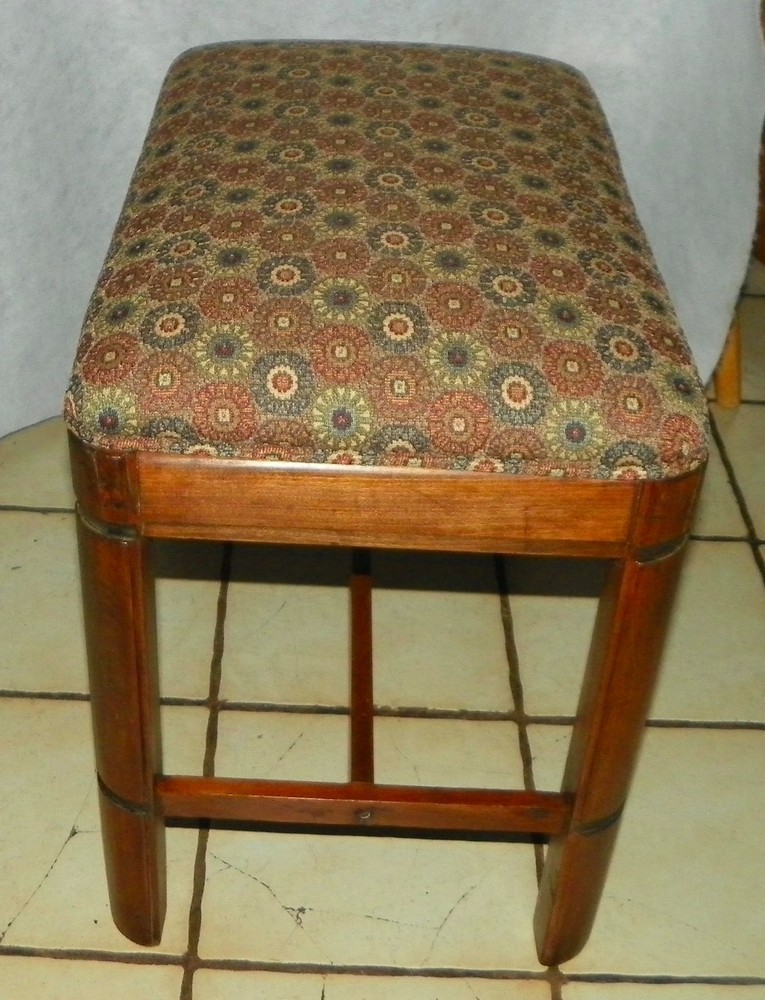 Mid Century Mahogany Vanity Bench (VB-58)