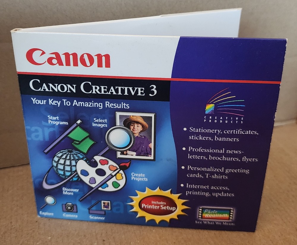 Canon Creative 3 PC Software Complete Publishing Suite Printer Setup CD-ROM