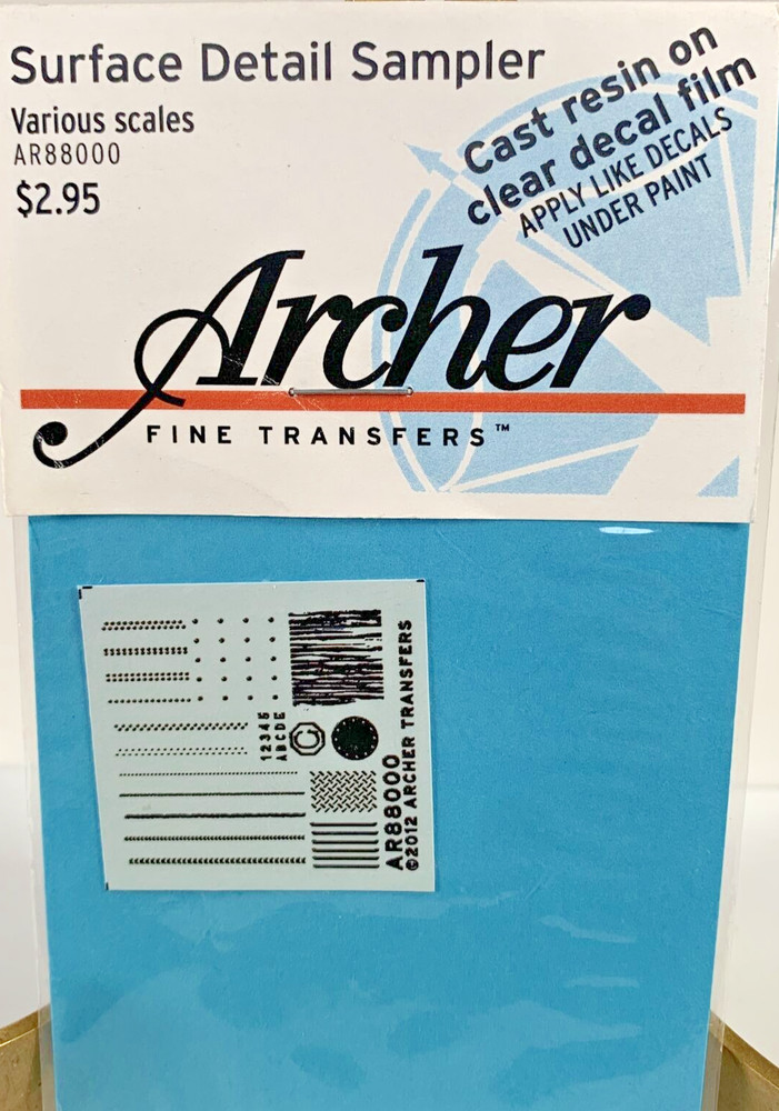 Archer Various Scales Surface Detail Sampler Textures AR88000 NIP
