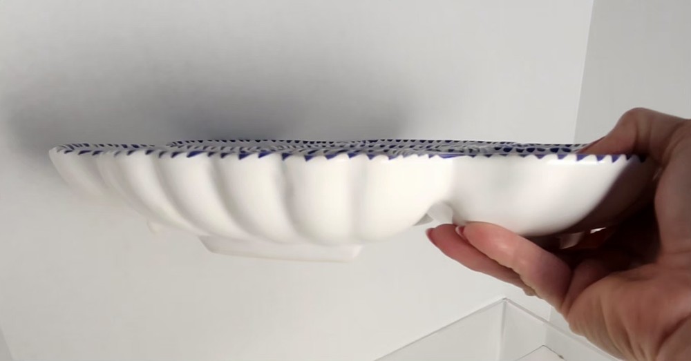 LaTienda Spanish Divided Serving Dish Hand Painted Ceramic Signed & numbered 13"